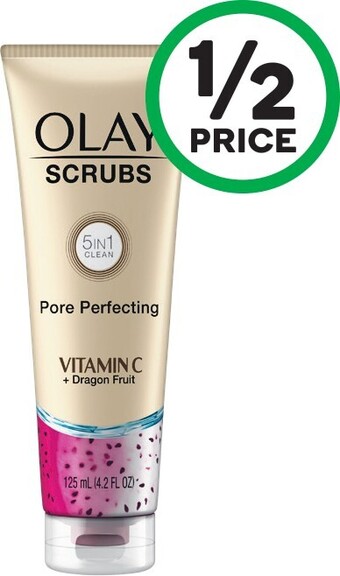 Woolworths Olay Scrubs Vitamin C Plus Dragonfruit Pore Minimising 125ml offer