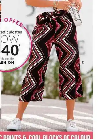 EziBuy Urban Printed Culottes Style 21UA 252213 offer