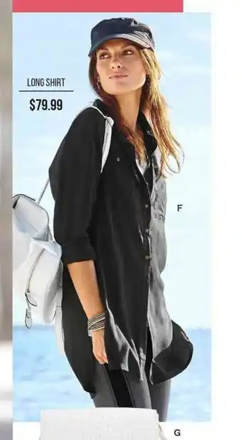 Urban Side Split Long Shirt Style 21UA 263335