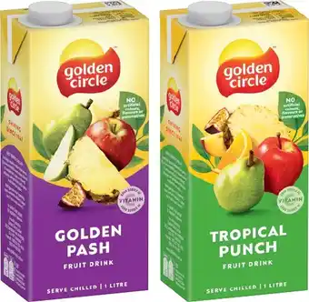 IGA Golden circle fruit drink 1 litre selected varieties offer