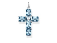 Bevilles Jewellery Thomas Sabo Pendant Cross Large Blue Stones With Star offer