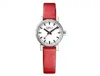 Bevilles Jewellery Mondaine Official Swiss Railways evo2 Petite - 26 mm / Red offer