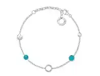 Bevilles Jewellery Thomas Sabo Charm Bracelet "Turquoise Stones" - L19v (15-19 cm) offer
