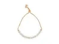 Bevilles Jewellery Rose Stainless Steel Double Strand Tennis Bolo Bracelet offer