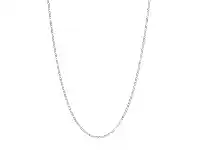 Bevilles Jewellery 9ct White Gold Diamond Cut Curb Chain Necklace 40cm offer