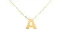 Bevilles Jewellery 9ct Yellow Gold Silver Infused Initial Pendant Necklace - E offer