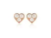Bevilles Jewellery Georgini Cubic Zirconia Rose Gold Heart Earrings offer