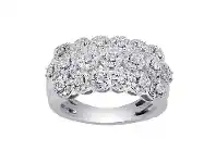 Bevilles Jewellery Brilliant Miracle Halo Dress Ring with 1/2ct of Diamonds in Sterling Silver - Q offer