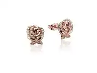 Bevilles Jewellery Disney Beauty and The Beast Enchanted Rose Crystal Stud Earrings offer