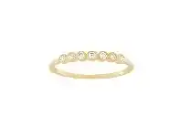Bevilles Jewellery 9ct Yellow Gold Channel Set Ring with Cubic Zirconia - Q offer