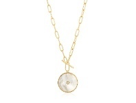 Bevilles Jewellery Ania Haie Mother Of Pearl T-Bar Necklace - Gold offer
