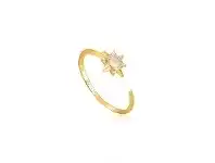 Bevilles Jewellery Ania Haie Midnight Star Adjustable Ring - Gold offer