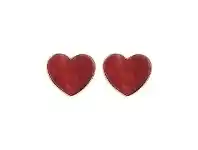 Bevilles Jewellery Bronzallure Natural Stone Heart Earrings - White Mother of Pearl offer