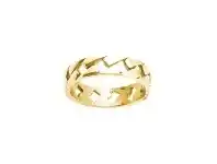 Yellow Stainless Steel Curb Link Ring - W