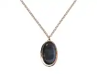 Bevilles Jewellery Bronzallure Incanto Oval Shape Necklace - 76.2cm / Black Onyx offer