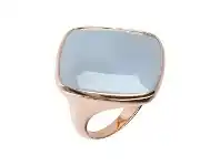 Bevilles Jewellery Bronzallure Incanto Rhombus Shape Faceted Stone Ring - IT 18-22 / FR 58-62 / Black Onyx offer