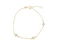 Bevilles Jewellery 9ct Yellow Gold Cross Bracelet offer