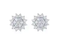 Bevilles Jewellery Sterling Silver Flower Cluster Stud Earrings offer
