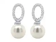 Bevilles Jewellery Sterling Silver Created Pearl Stud Earrings offer