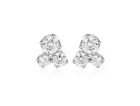 Bevilles Jewellery Georgini White Cubic Zirconia Silver Rhodium 3mm Earrings offer