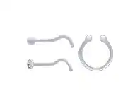 Bevilles Jewellery Sterling Silver Nose Ring & Pin Set of 3 offer