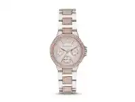 Bevilles Jewellery Michael Kors Camille Two Tone Silver and Rose Gold Women's Watch MK6846 offer
