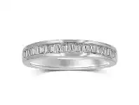 Bevilles Jewellery Baguette Channel Eternity Ring with 1/4ct of Diamonds in 18ct White Gold - N offer