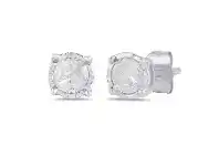 Bevilles Jewellery Tia Miracle Halo Stud Earrings with 1/5ct of Diamonds in 9ct White Gold offer