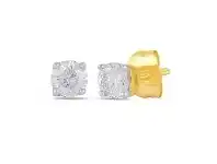 Bevilles Jewellery Tia 9ct Yellow Gold 0.10ct Diamond Stud Earrings offer