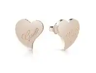 Bevilles Jewellery Guess Love Rose Gold Plated Guess Love Heart Stud Earrings offer