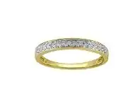 Bevilles Jewellery Eternity Ring with 0.15ct of Diamonds in 9ct Yellow Gold - L offer