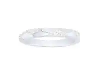 Bevilles Jewellery Sterling Silver Cubic Zirconia Faceted Pave Ring - M offer