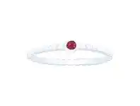 Bevilles Jewellery Dark Red Cubic Zirconia Sterling Silver Ring - Q offer