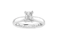 Bevilles Jewellery Meera Emerald Cut Solitaire 1.00ct Laboratory Grown Diamond Ring in 18ct White Gold - M offer