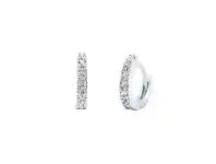 Bevilles Jewellery Cubic Zirconia Sterling Silver Hoop Earrings 10mm offer