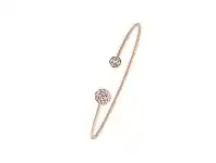 Bevilles Jewellery Children's Cubic Zirconia Cuff Bangle in 9ct Rose Gold Silver Infused offer