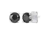 Bevilles Jewellery Tia 1/2ct Black Diamond Earrings in 9ct White Gold offer