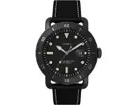 Bevilles Jewellery Timex Men's Military Black Case Black Dial With Black Leather Strap offer