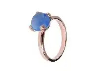 Bevilles Jewellery Bronzallure Small Solitaire Ring with Colourful Semi Precious Stone - IT 20 / FR 60 / Smoky Quartz offer