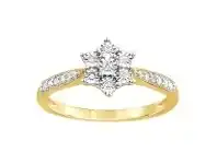 Bevilles Jewellery Star Ring with 0.10ct of Diamonds in 9ct Yellow Gold - L offer
