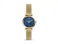 Bevilles Jewellery Fossil Carlie Mini Gold and Blue Women's Watch ES5020 offer
