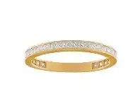 Bevilles Jewellery Eternity Ring with Cubic Zirconias in 9ct Yellow Gold - M offer