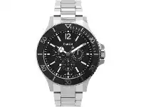 Bevilles Jewellery Timex Harborside 43mm Black Dial With Stainless Steel Bracelet offer