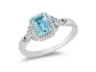 Bevilles Jewellery Enchanted Disney Fine Jewelry Sterling Silver Frozen 2 Elsa Ring with Sky Blue Topaz and 1/10ct of Diamonds - L offer