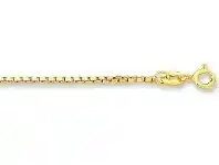 Bevilles Jewellery 9ct Yellow Gold Silver Infused Box Chain Necklace 60cm offer