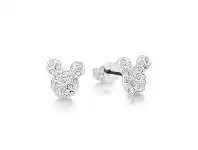 Bevilles Jewellery Disney Mickey Mouse Junior Pave Stud Earrings offer