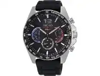Bevilles Jewellery Seiko Chronograph Black Dial,Silver Case Men's Watch offer