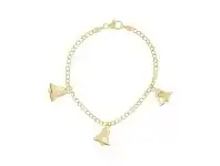 Bevilles Jewellery 9ct Yellow Gold Silver Infused Baby ID Bracelet offer