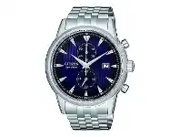 Bevilles Jewellery Citizen Eco Drive Chronograph Silver and Blue Men's Watch CA7001-87L offer