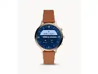 Bevilles Jewellery Fossil Hybrid Brown and Rose Gold Women's Smartwatch FTW7033 offer